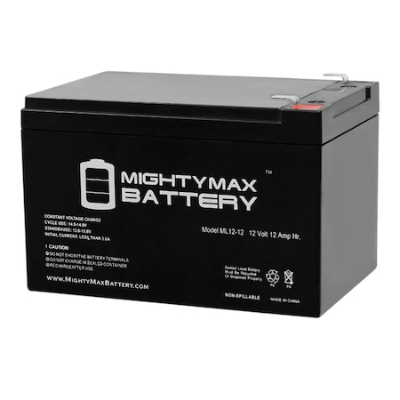 12V 12AH Replacement Battery For CSB Battery GP12120-F2 + 12V Charger